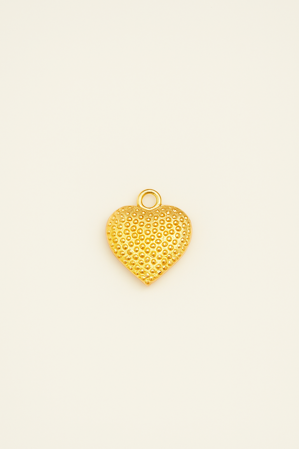 Charm corazón dorado texturado